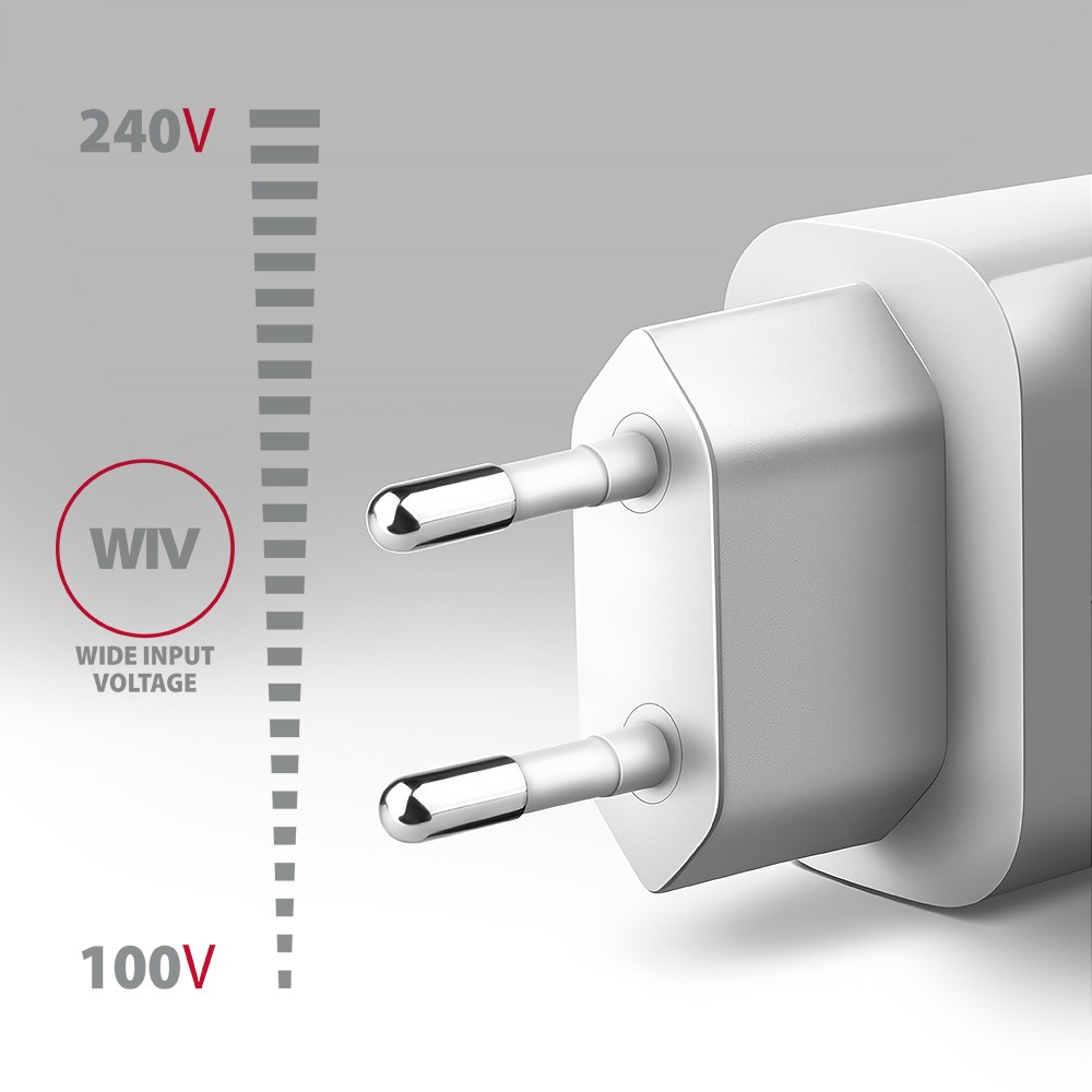 Omrežni polnilnik USB-A QC 18W, bel 3