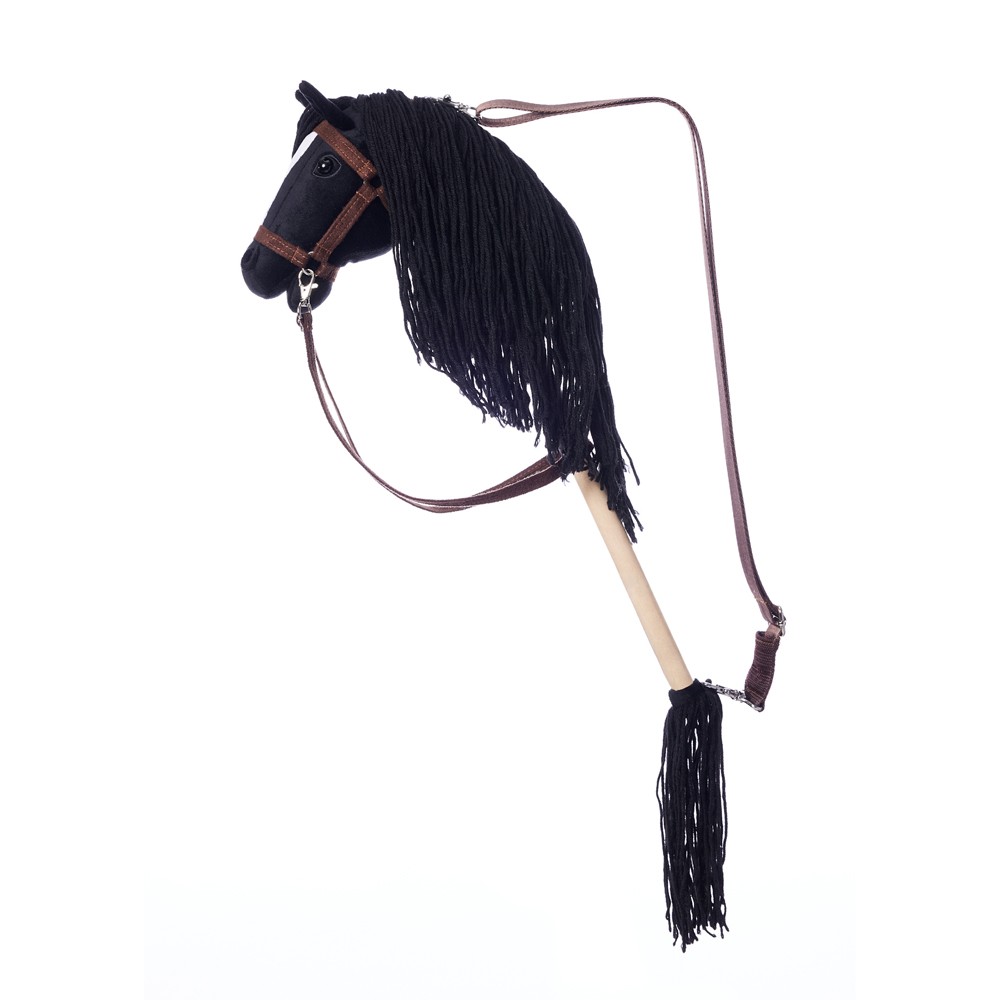 Konj na palici HOPPIHORSE A4, črn (kara) 7