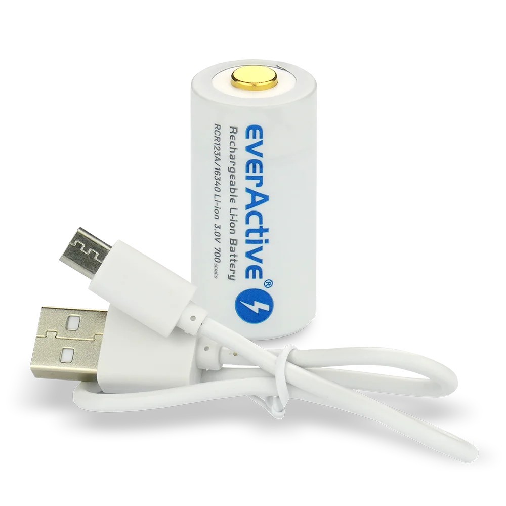 Akumulator 16340 3V Li-ion 700 mAh z micro USB 7