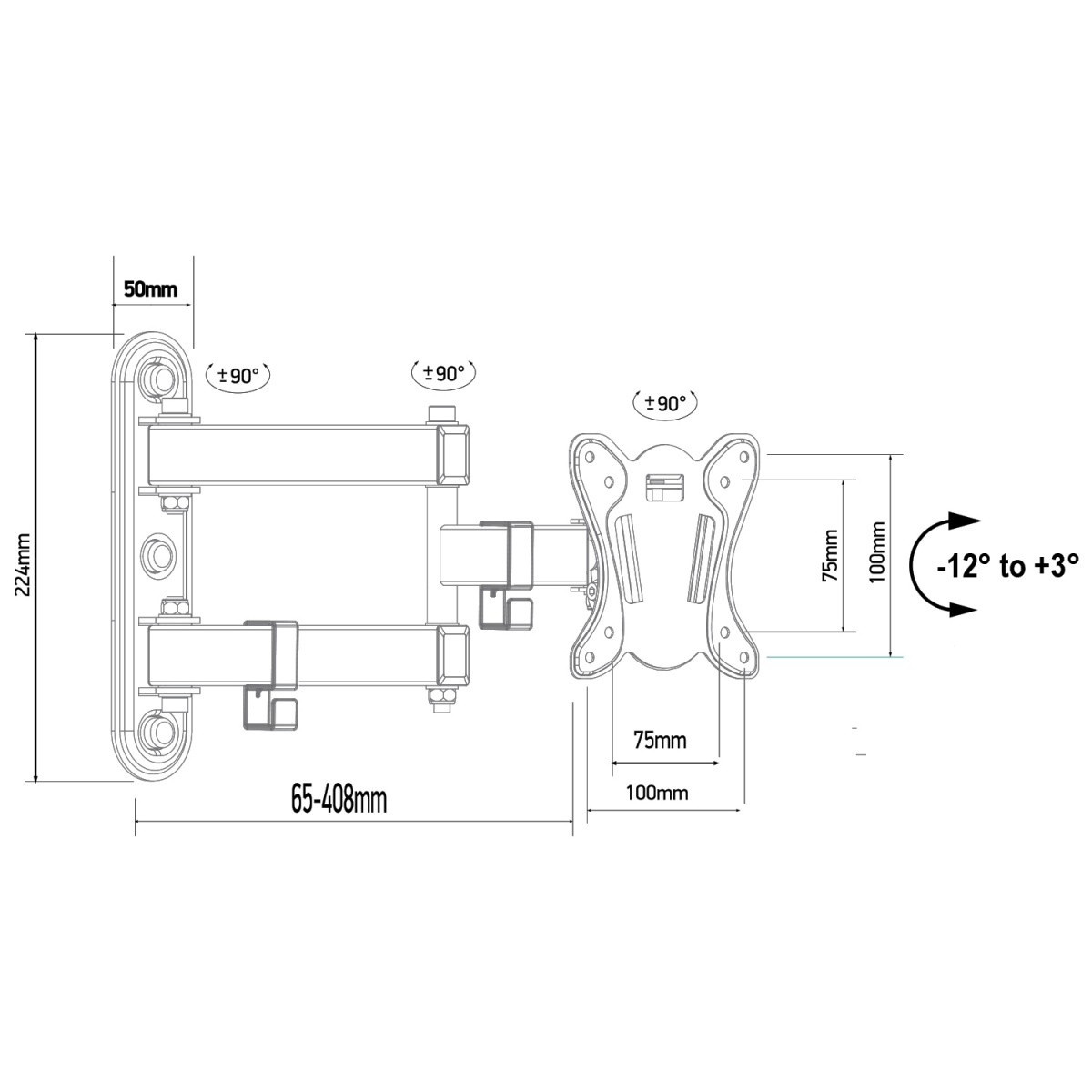 Nosilec za TV/monitor 13''-32'' 30 kg 2
