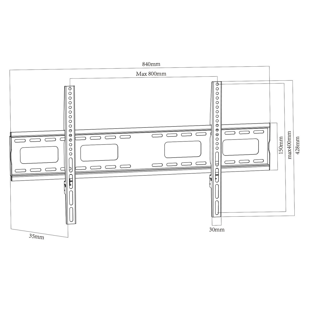 Nosilec za TV 43-120'' do 120 kg MC-420, VESA 800x400 2