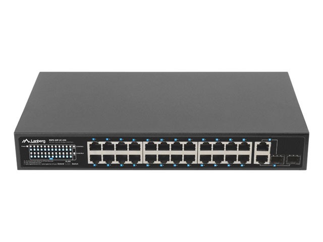 Upravljalni stikalo 24x 100MB PoE+ / 2x COMBO 4