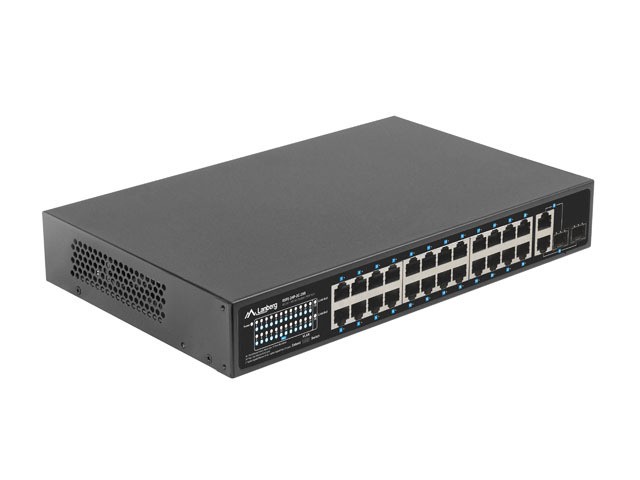 Upravljalni stikalo 24x 100MB PoE+ / 2x COMBO 5