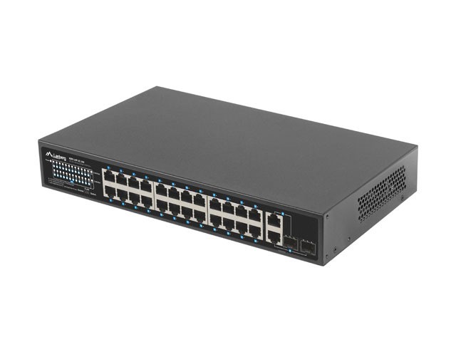 Upravljalni stikalo 24x 100MB PoE+ / 2x COMBO 6