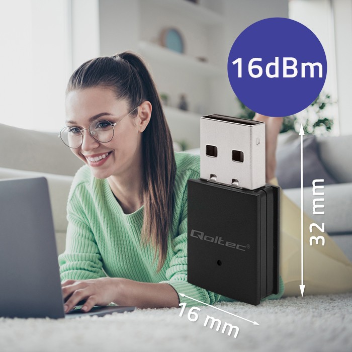 Mini WiFi AC adapter + BT 4.0, 600Mbps 5