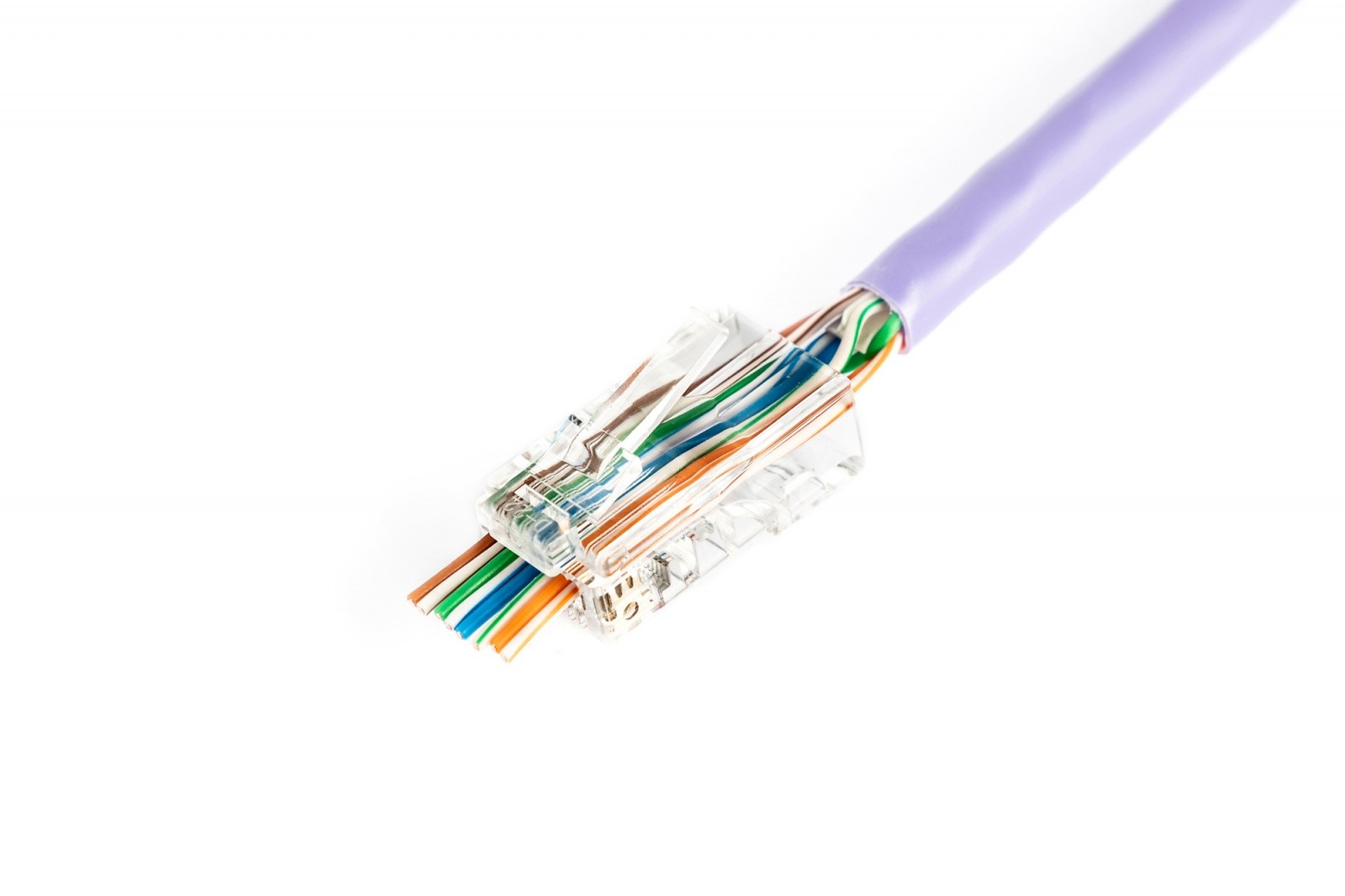 RJ45 (8P8C) konektor, Cat.5e, neoklopljen, 100 kos