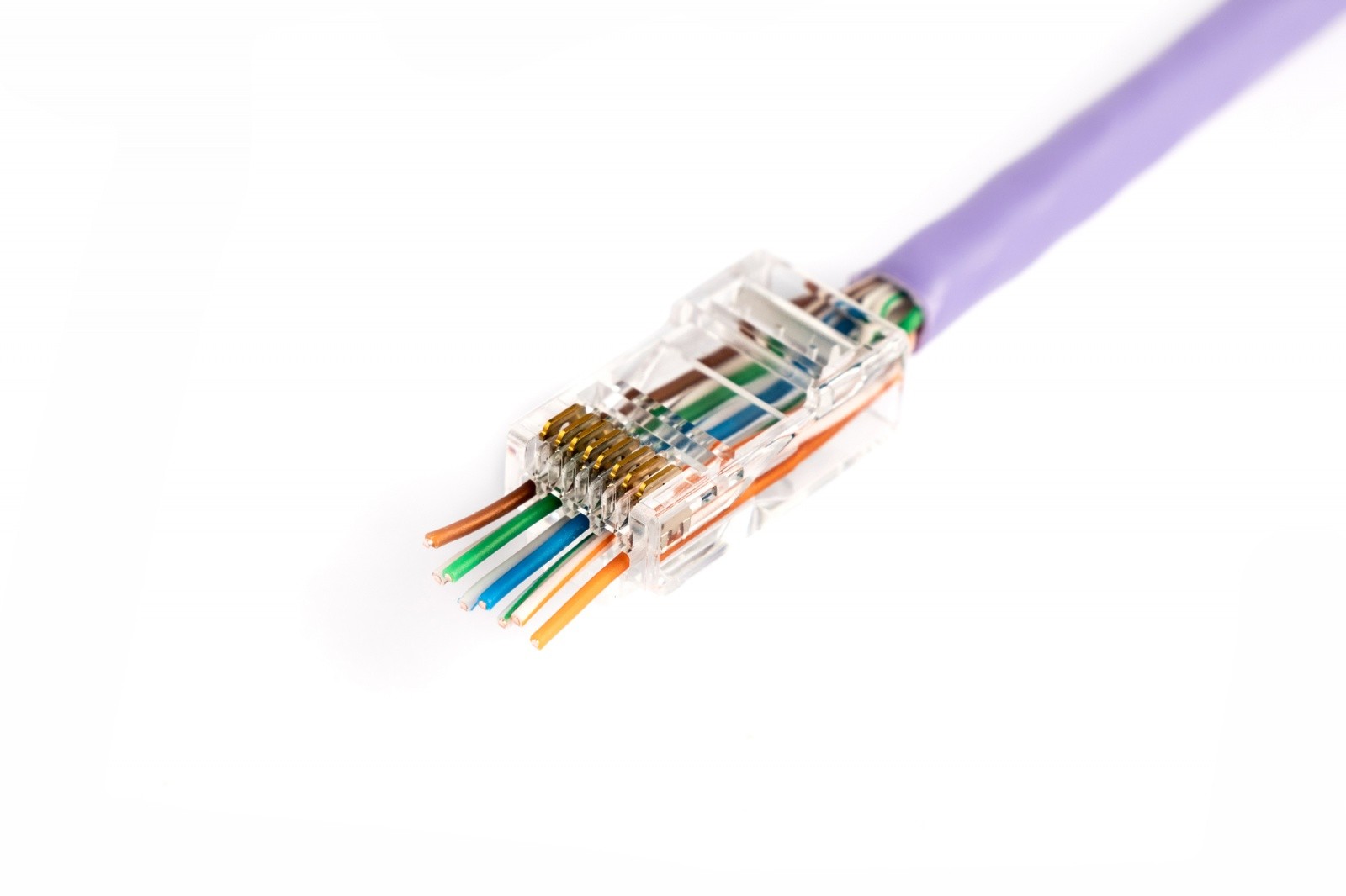 RJ45 (8P8C) konektor, Cat.6, neoklopljen, 100 kos 2