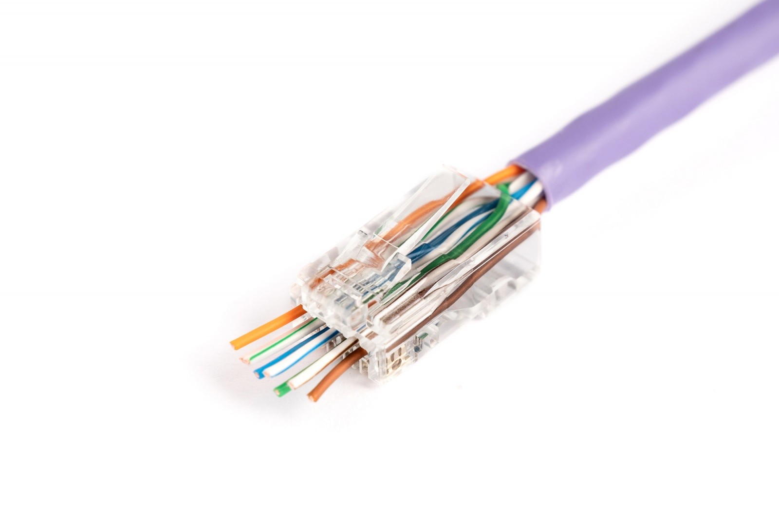 RJ45 (8P8C) konektor, Cat.6, neoklopljen, 100 kos