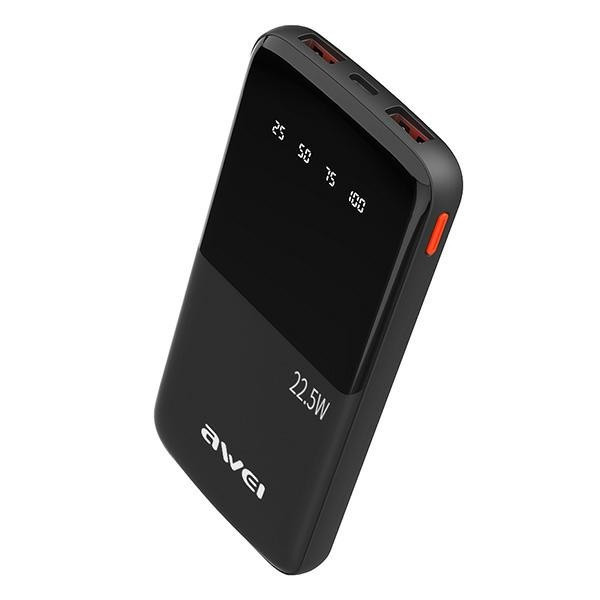 Powerbank 10000mAh P10K 22,5W, 2xUSB + USB-C