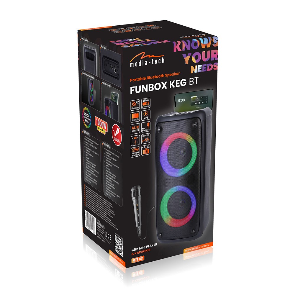 Bluetooth zvočnik FUNBOX BT MT3181, 40W RMS 3