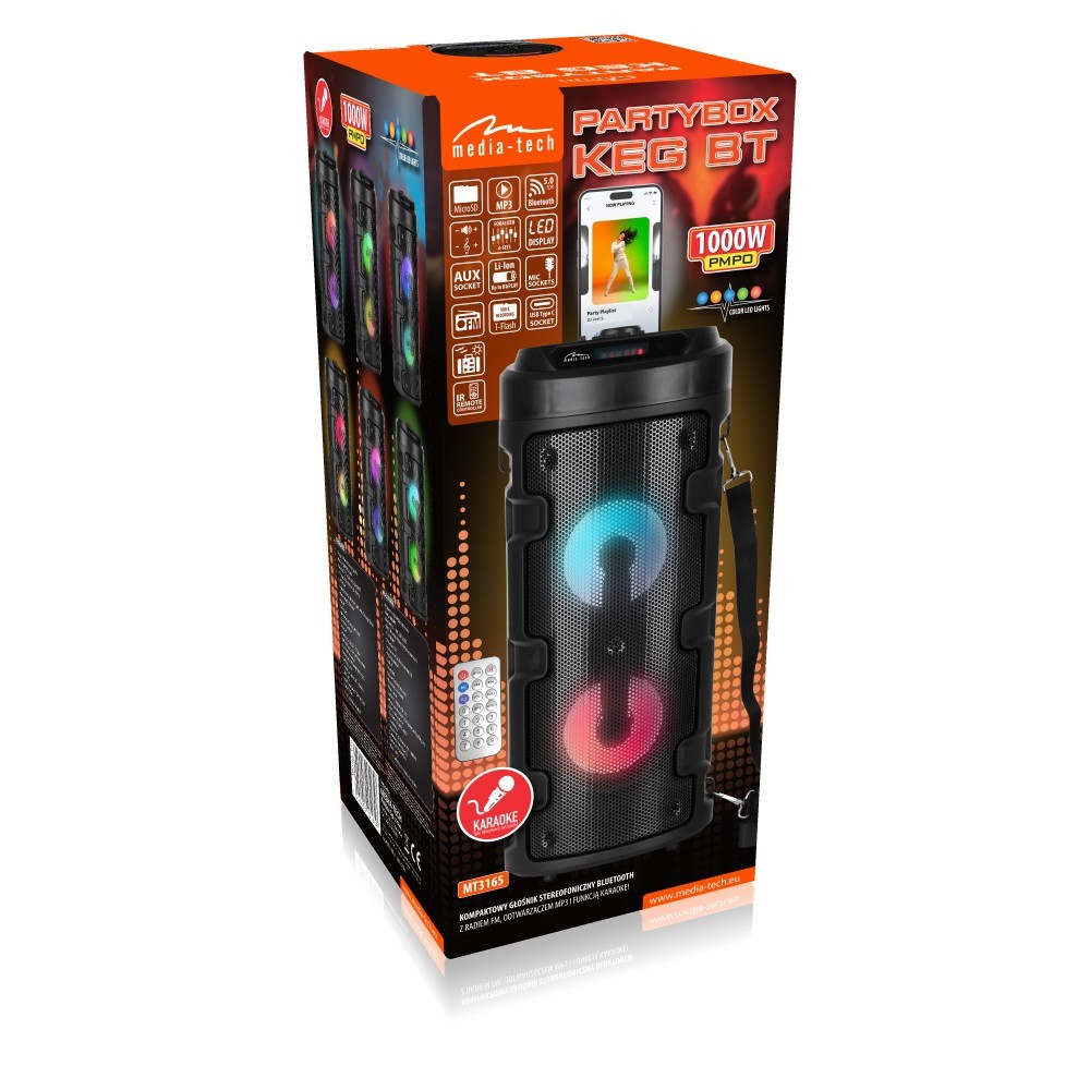 Prenosni zvočnik Media-Tech PARTYBOX KEG V2.0 7