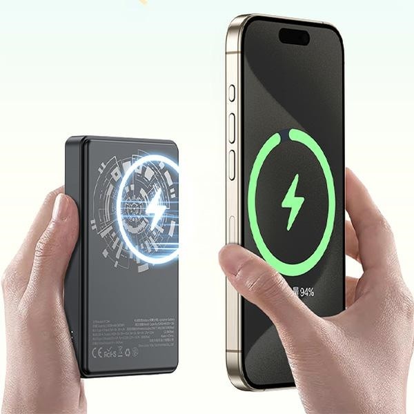 Indukcijski MagSafe powerbank 10000mAh 22,5W, črn 4