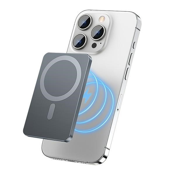 Indukcijski MagSafe powerbank 5000mAh P112K, siv 3