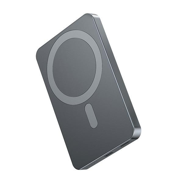 Indukcijski MagSafe powerbank 5000mAh P112K, siv