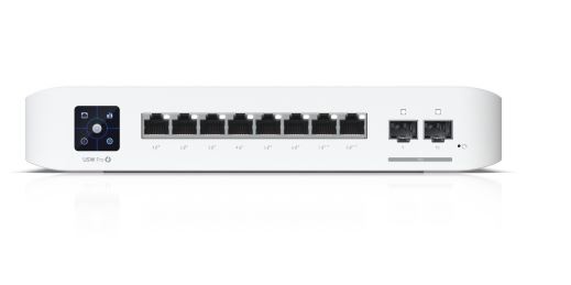 Mrežni stikalo UniFi USW-PRO-8-POE: 6x GbE PoE+, 2x GbE PoE++, 2x 10 GbE SFP+