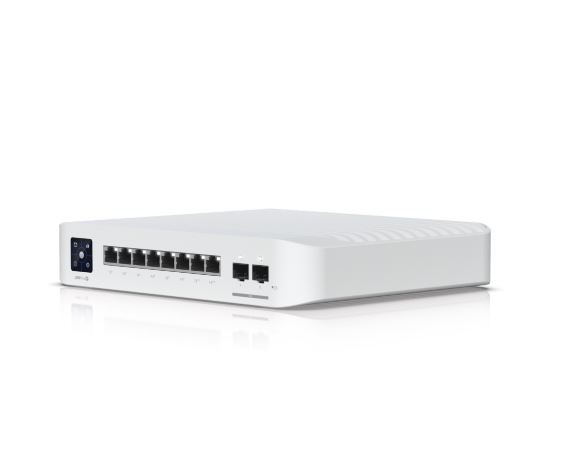 Mrežni stikalo UniFi USW-PRO-8-POE: 6x GbE PoE+, 2x GbE PoE++, 2x 10 GbE SFP+ 3