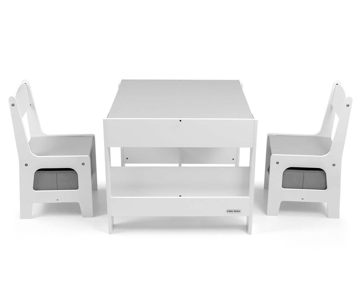 Set: Miza Sven (bela) in 2 stola 4