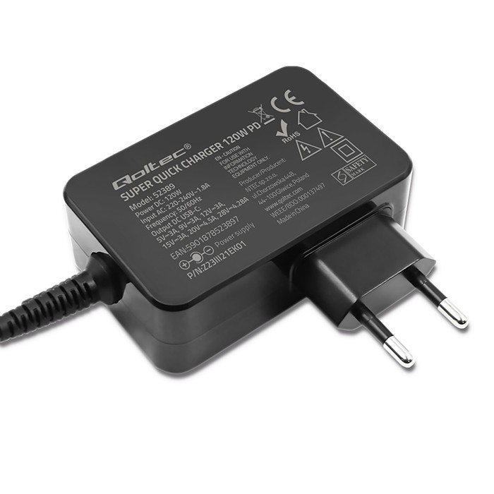 PD polnilnik 120W Turbo, 5-28V, 3-4.5A, USB-C, črn 3