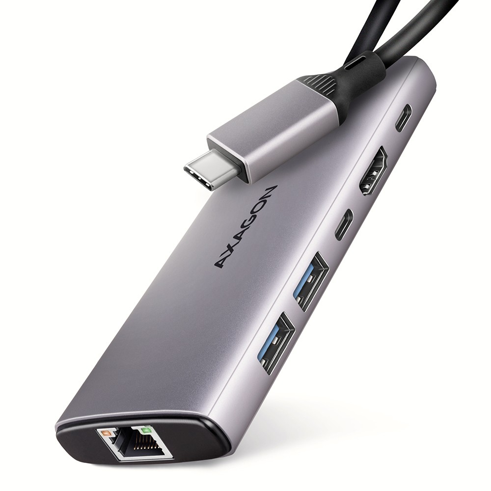 Večnamenski USB-C HUB 6v1, 10Gbps, HDMI 4K/60Hz, GLAN, PD