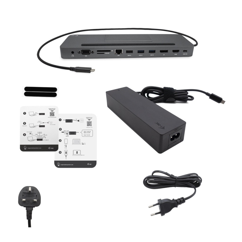Docking postaja USB-C Metal, 3x Display, PD 85W + Univerzalni polnilnik 100W 8