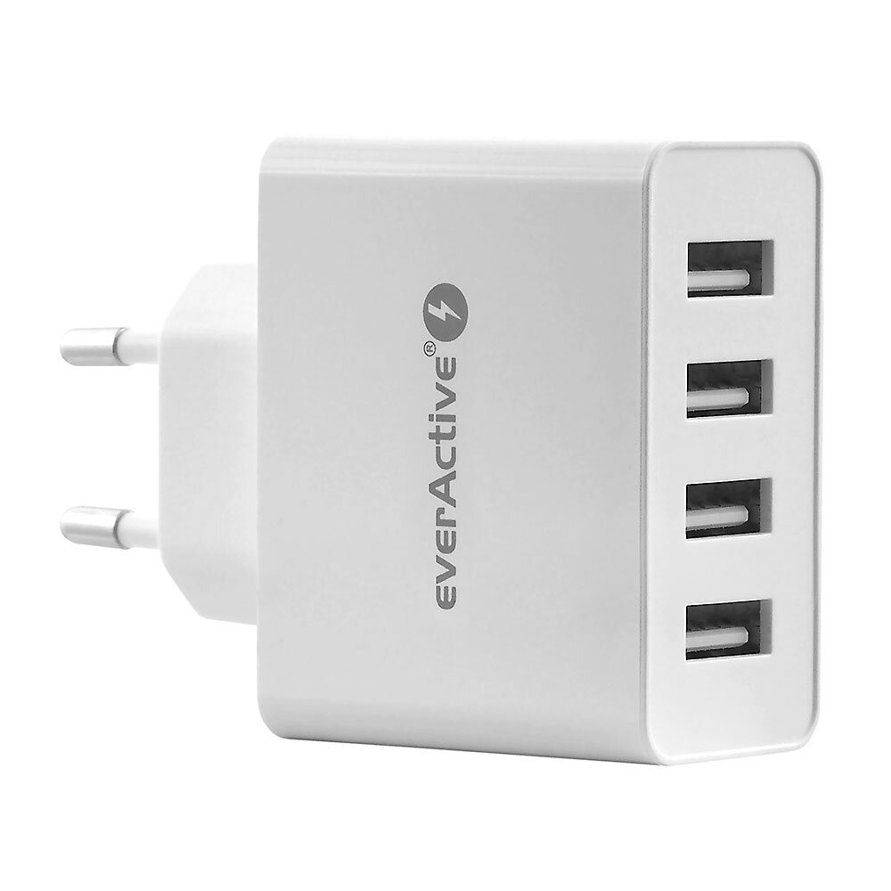 Omrežni polnilec 4x USB 5A IQ Smart Charging, bel