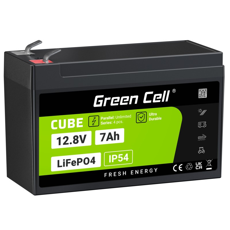 Green Cell Akumulator CUBE LiFePO4 7Ah 12V - Zanesljiva energija