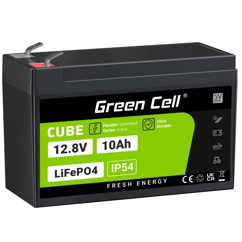 Green Cell Akumulator CUBE LiFePO4 10Ah 12V - Zanesljiva energija