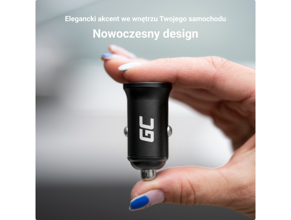 Avtomobilski polnilec GC PowerRide Nano36 36W 6A 2x USB-A 6