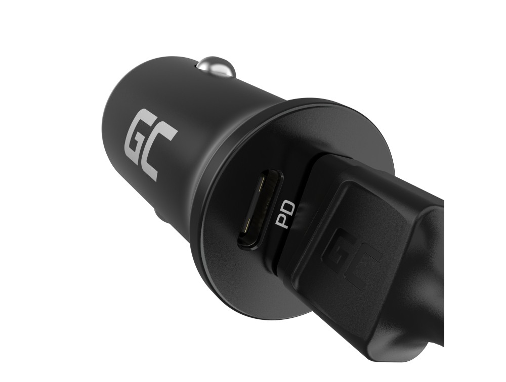 Avtomobilski polnilec PowerRide Nano38 38W 6A 1xUSB-C, 1xUSB-A 2