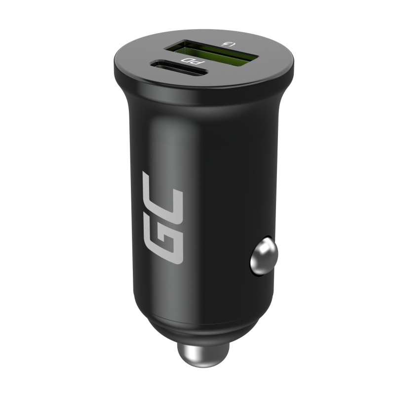 Avtomobilski polnilec PowerRide Nano38 38W 6A 1xUSB-C, 1xUSB-A