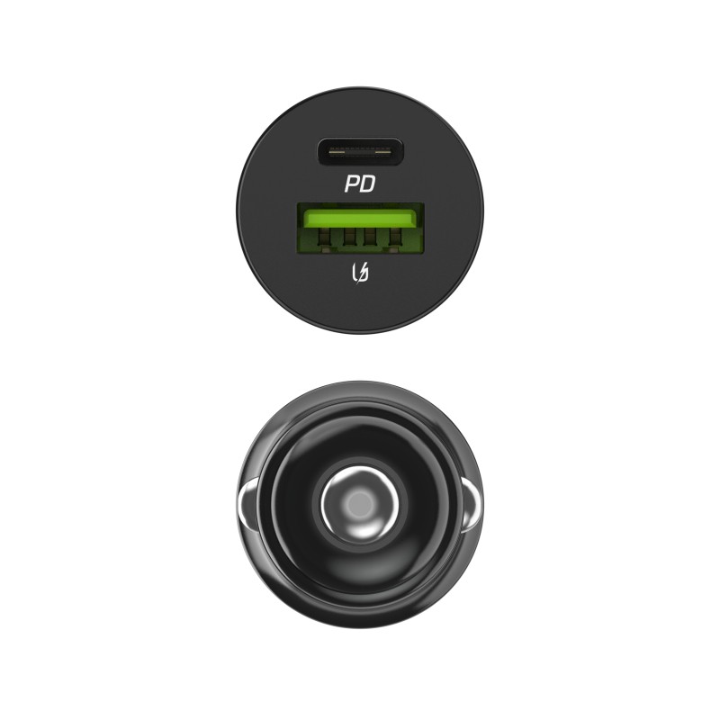 Avtomobilski polnilec PowerRide Nano38 38W 6A 1xUSB-C, 1xUSB-A 4