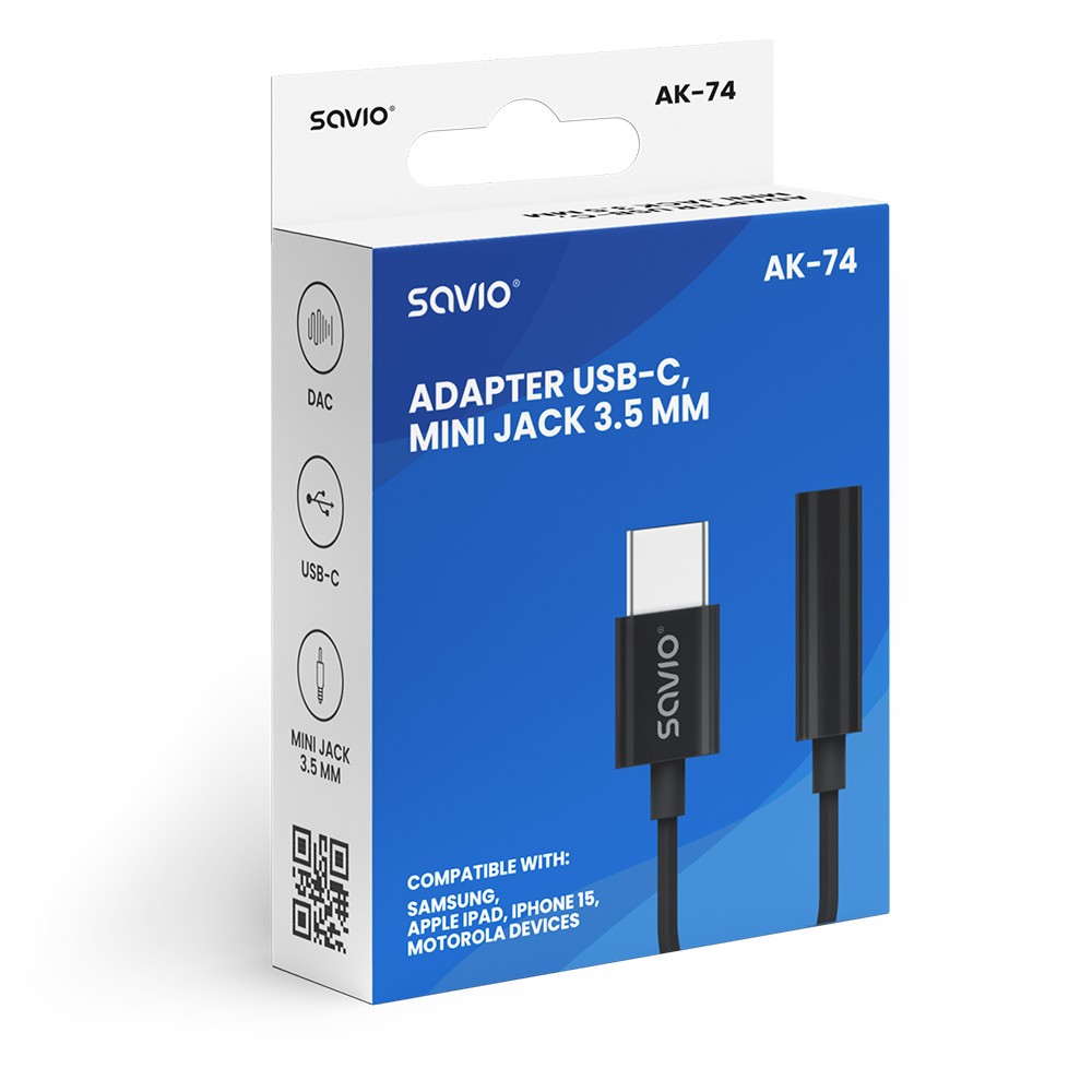 Avdio adapter USB-C na 3,5mm Jack AK-74 2