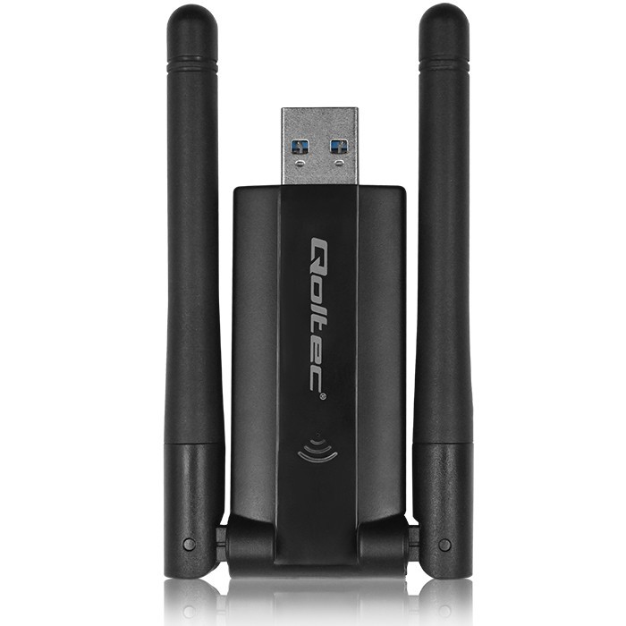 Qoltec DUAL Wi-Fi USB 3.0 adapter AC1200, 2x2dBi 3