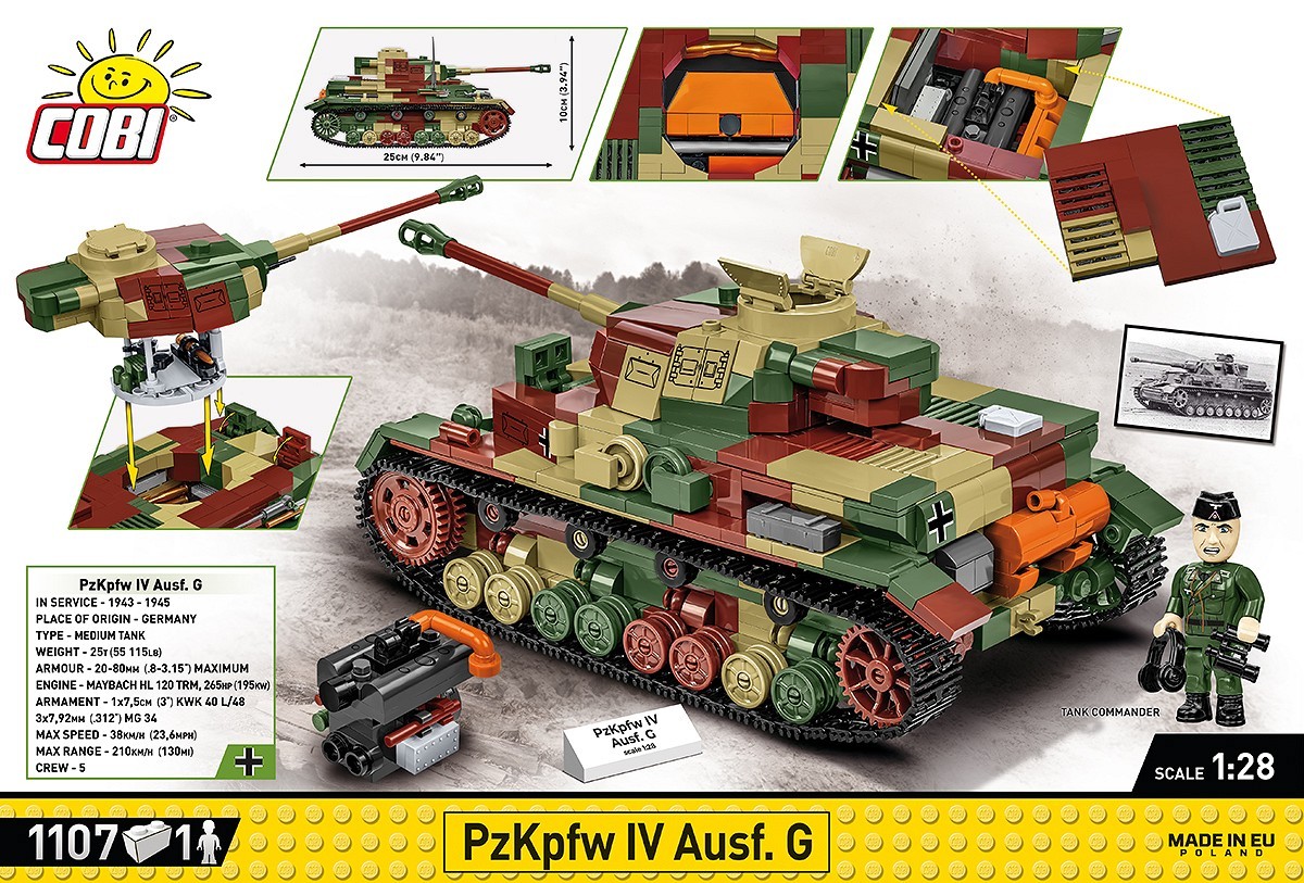Gradbeni bloki WWII PZKPFW IV AUSF.G (1107 kosov) 2