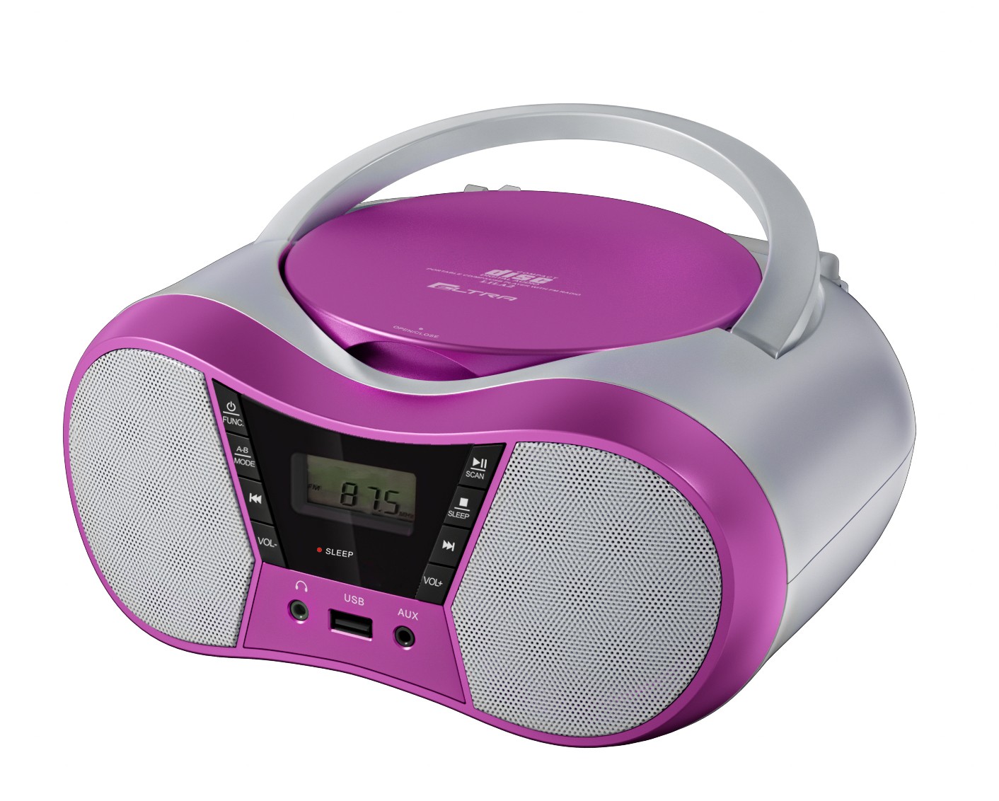 CD radio predvajalnik LILA2 USB/BT - Roza