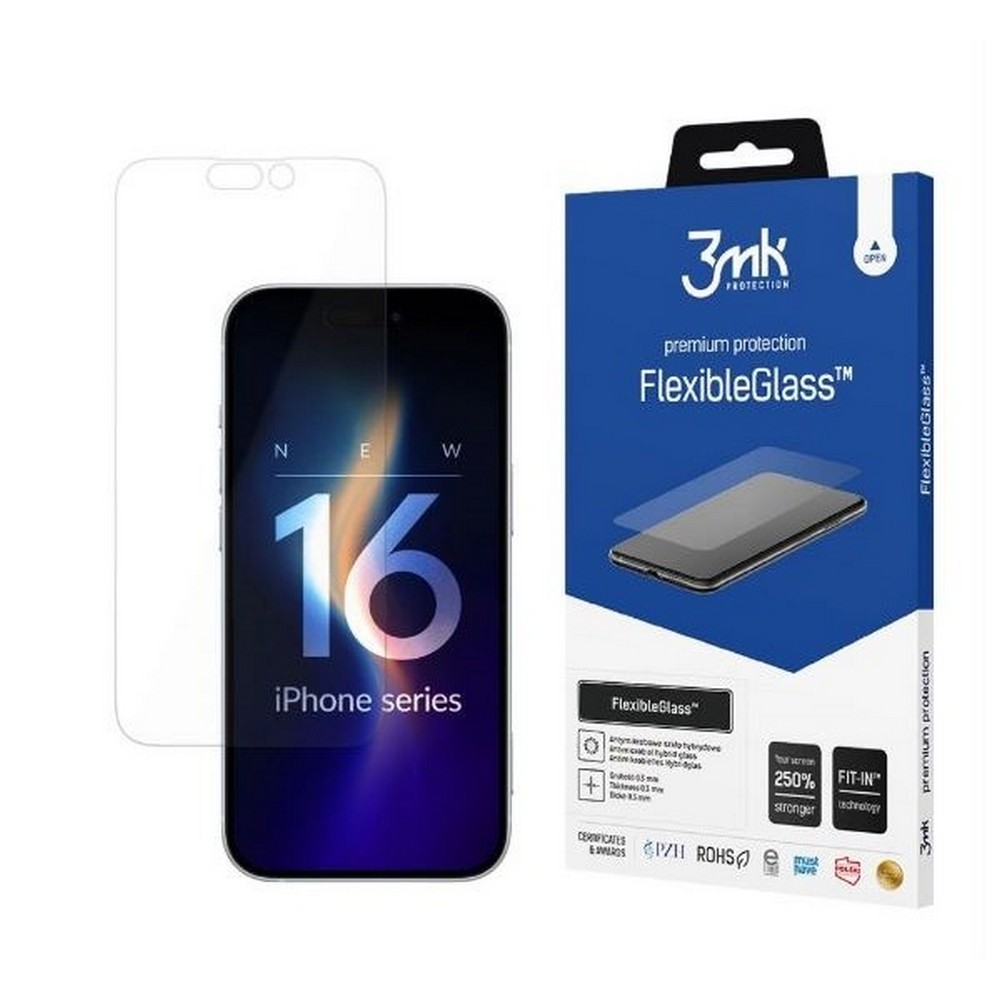 3MK FlexibleGlass hibridno steklo za iPhone 16