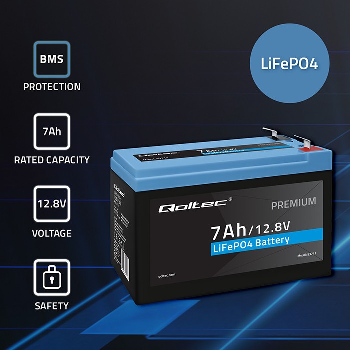 Akumulator LiFePO4 12.8V 7Ah 89.6Wh z BMS 2