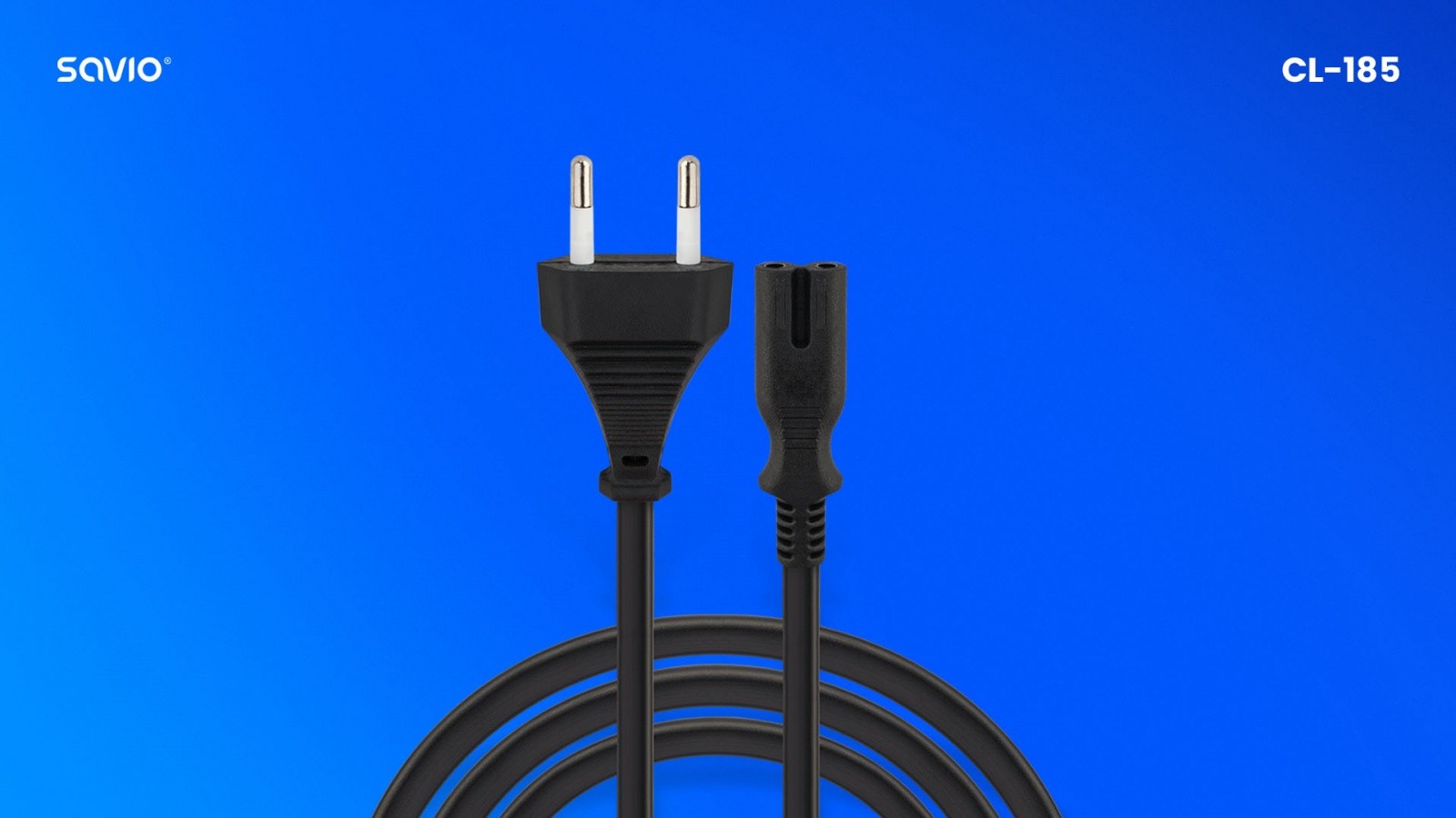 Savio Napajalni kabel 2-pinski, 5m (CL-185) 2