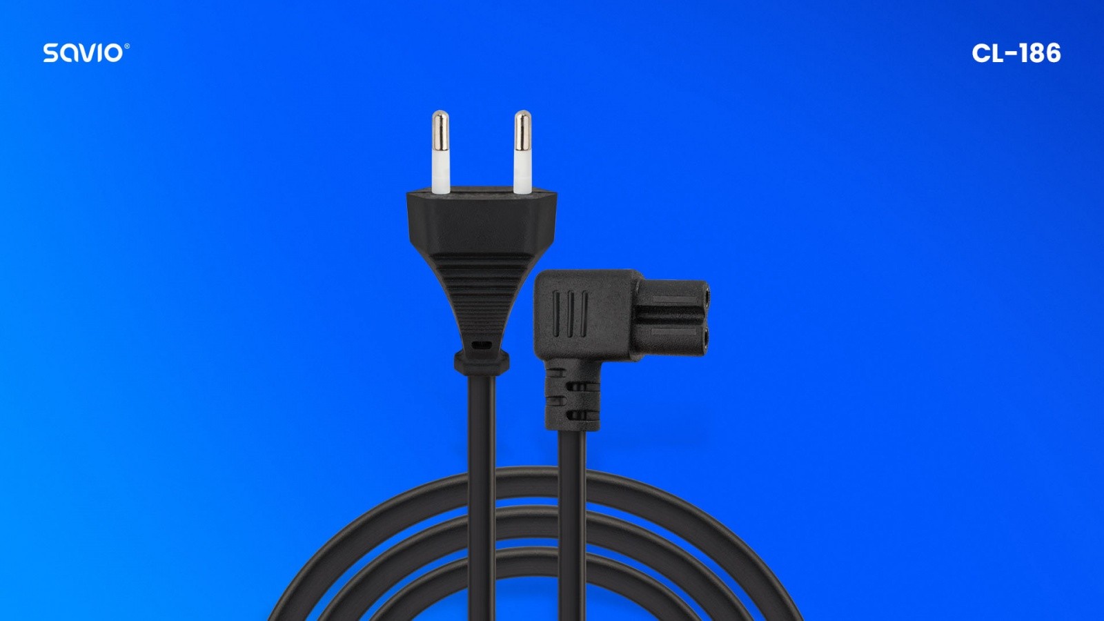 Napajalni kabel C7 (kotni), 5m, 2-pinski 2