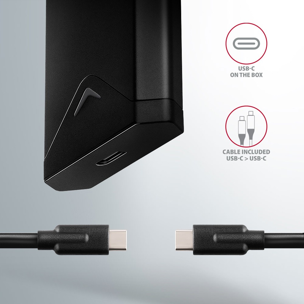 Aluminijasto ohišje za M.2 NVMe SSD, USB-C 3.2 Gen 2, črno 6