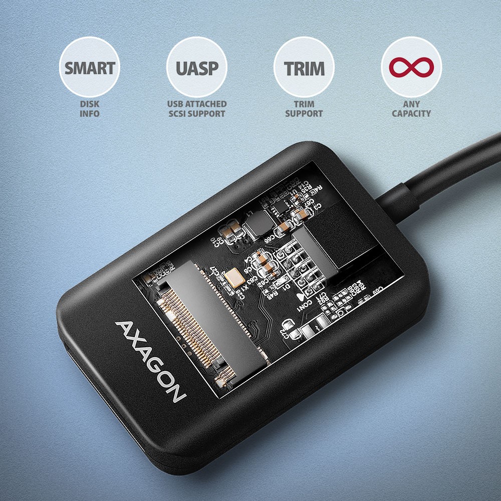 Adapter USB 3.2 Gen 2 M.2 NVMe/SATA SSD 4