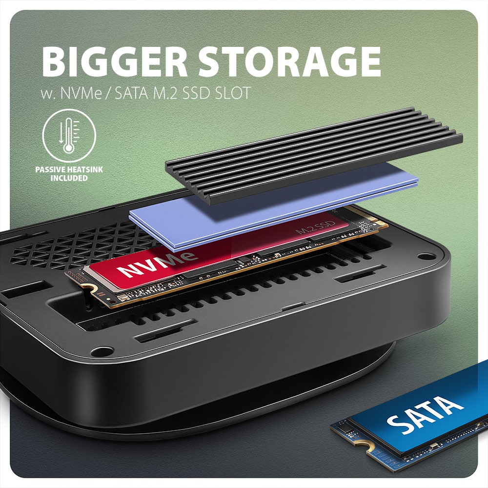 Večnamenski USB Hub 9v1 HMC-UFO (10Gbps, 4K HDMI, M.2, PD 100W) 4