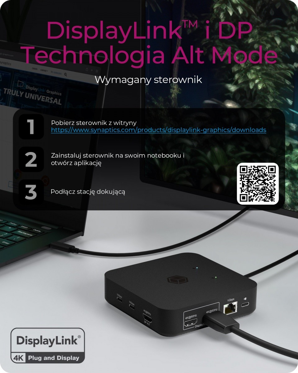 12v1 Docking Station IB-DK4090-C (3x HDMI, LAN, USB, PD 100W) 7