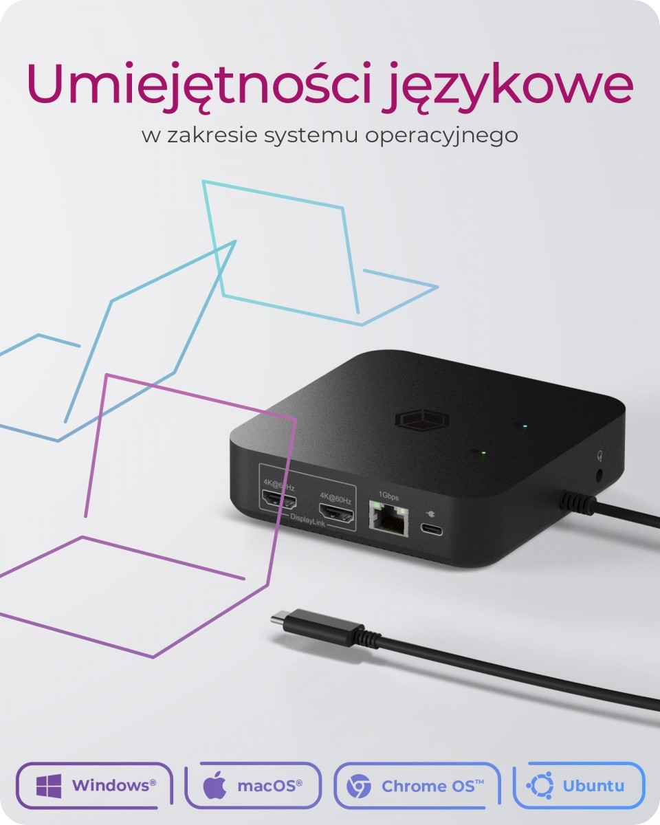 12v1 Docking Station IB-DK4090-C (3x HDMI, LAN, USB, PD 100W) 8