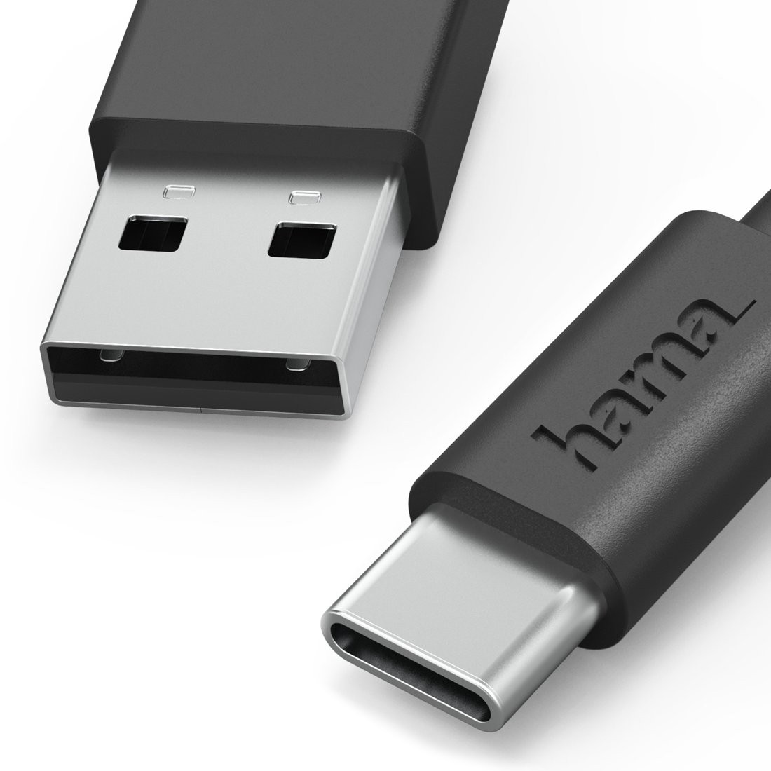 USB-A na USB-C polnilni kabel, 1m, črn 2