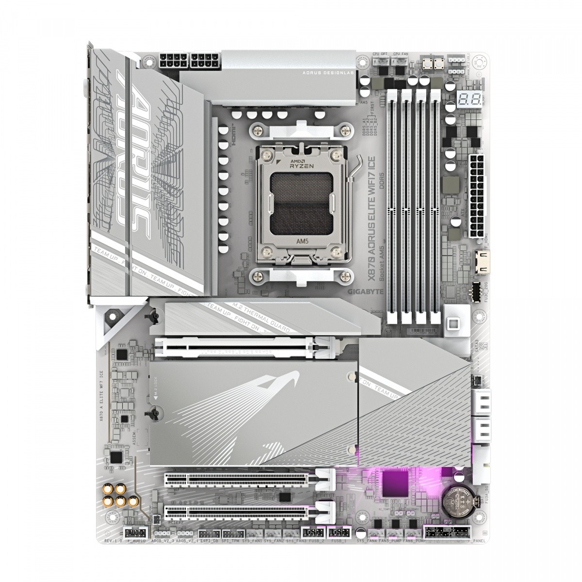 Matična plošča X870 A ELITE WF7 ICE AM5, 4x DDR5, HDMI/USB-C ATX 2