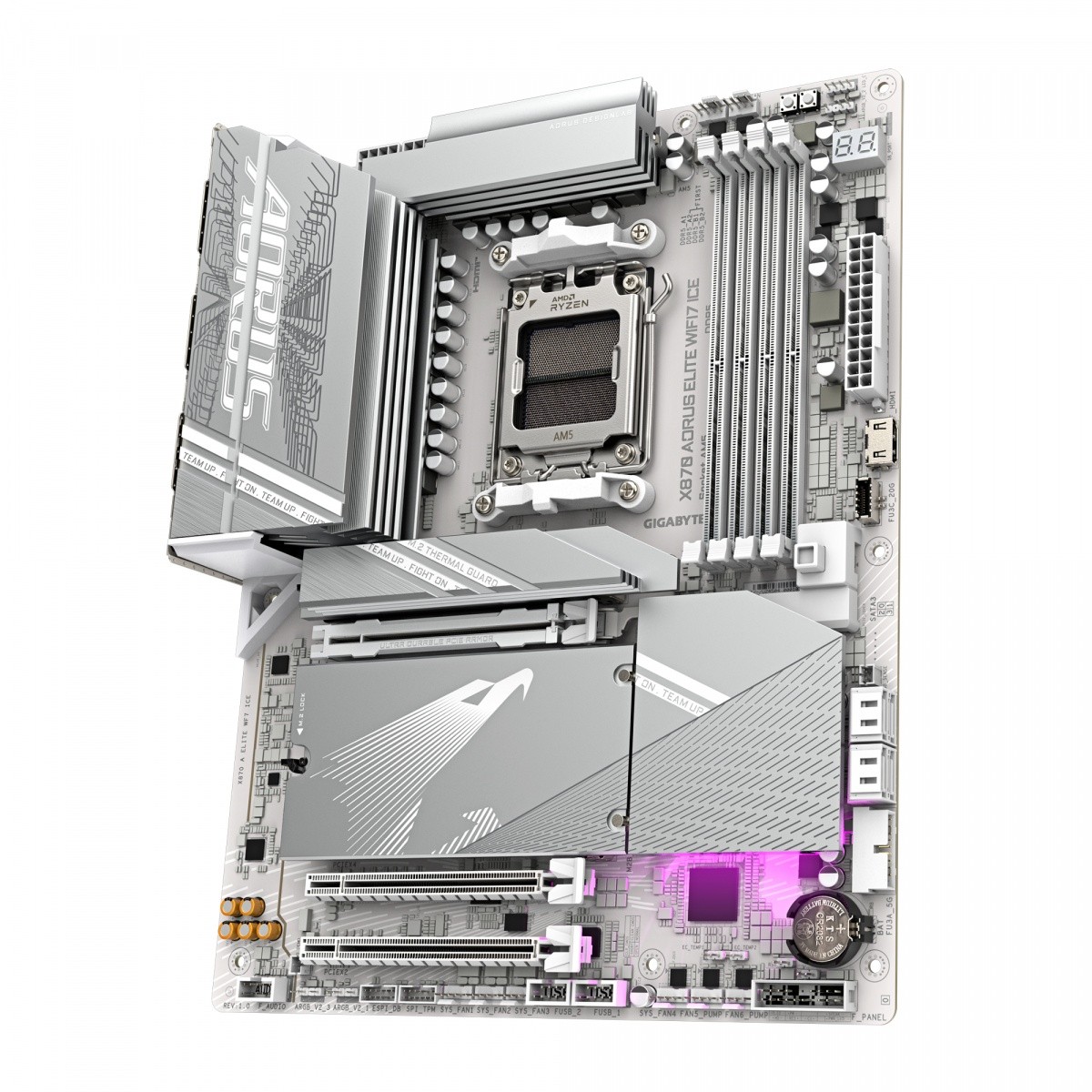 Matična plošča X870 A ELITE WF7 ICE AM5, 4x DDR5, HDMI/USB-C ATX 4