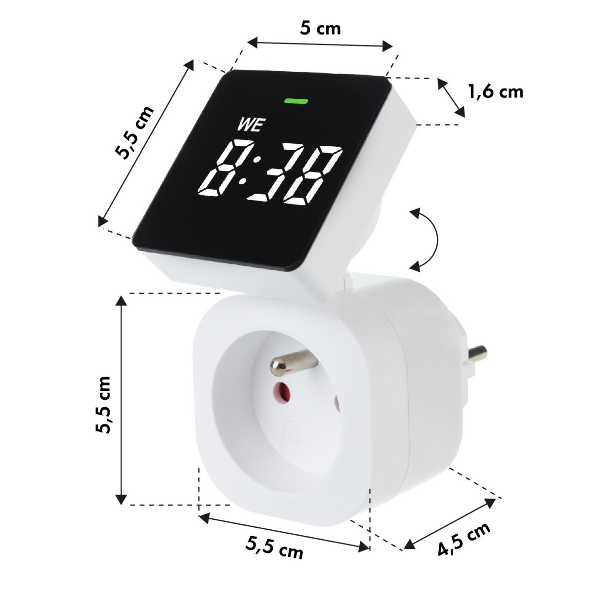 Digitalni časovni stikalni vklopnik GB610 E, IP20, 16A 8