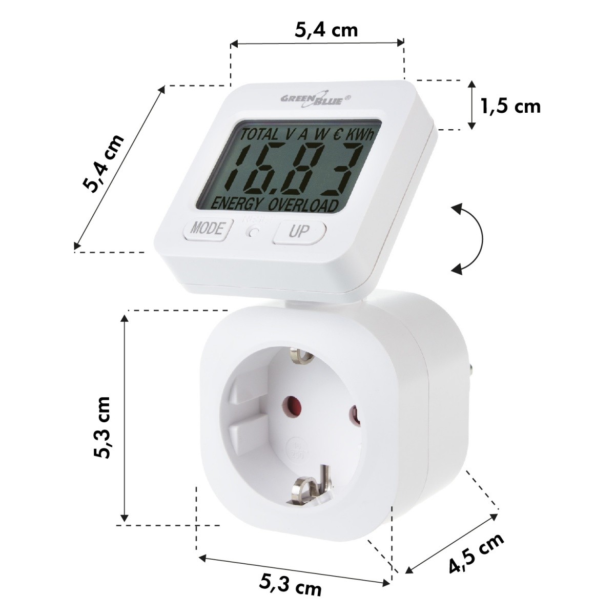 Mnogofunkcijski merilnik energije GB615 E, wattmeter 2