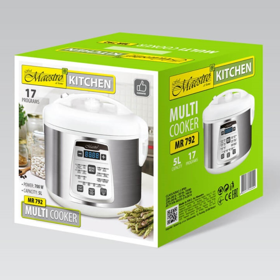 Feel-Maestro MR-792 Multicooker 5l, 17 programov, 700W 5